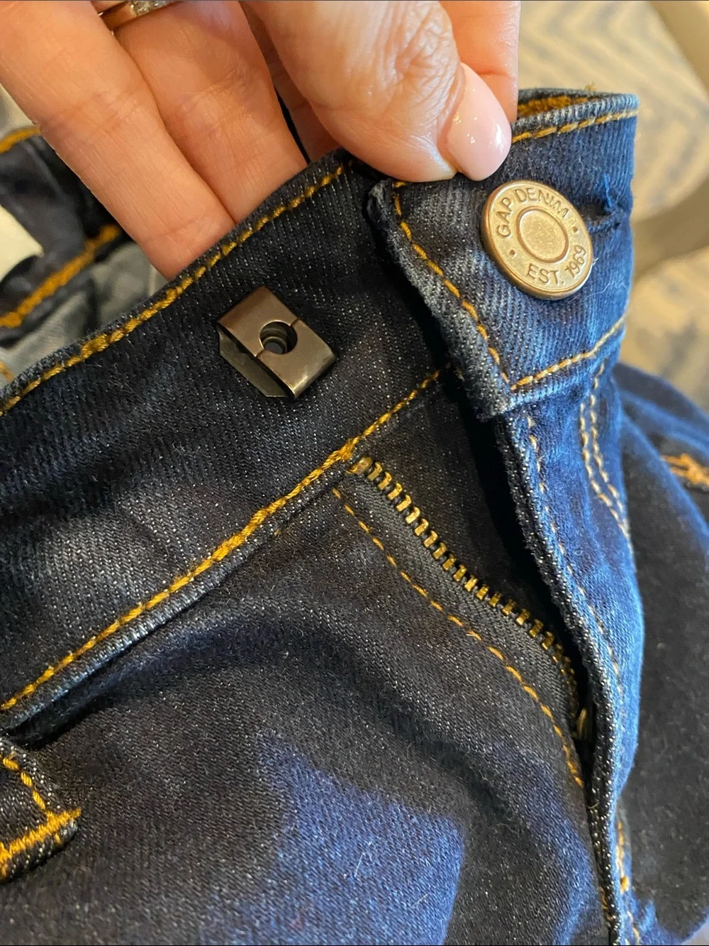 GAP Dark Blue Straight Leg Jeans